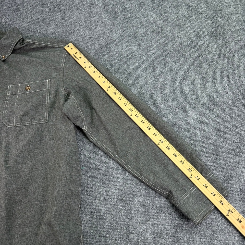 Alaskan Hardgear Duluth Trading Shirt Men XL Grey Bush Pilot Button Down Stretch - Picture 9 of 12